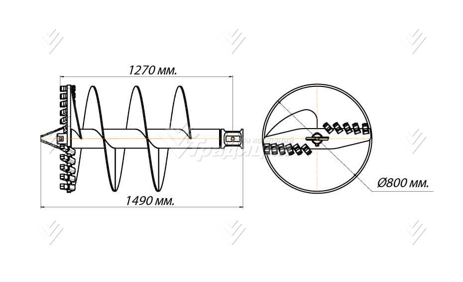 Шнекобур Impulse ШБЛА-S5 (кат.1-4) D-800 картинка 639151