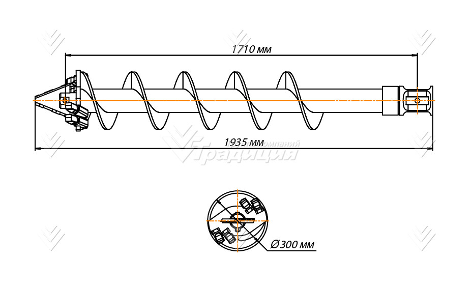 Шнекобур Impulse ШБЛА-S6 (кат.1-4) D-300 картинка 640459