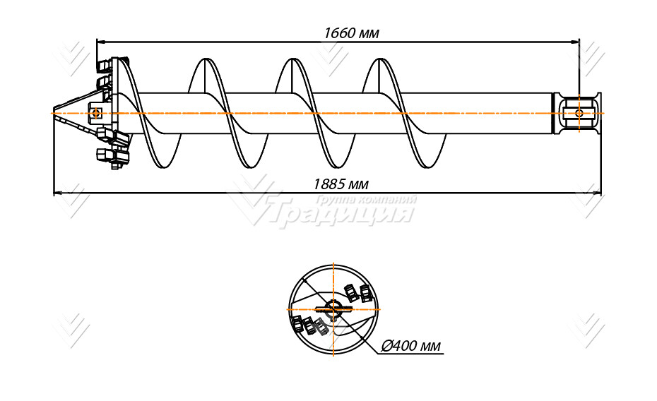 Шнекобур Impulse ШБЛА-S6 (кат.1-4) D-400 картинка 640461