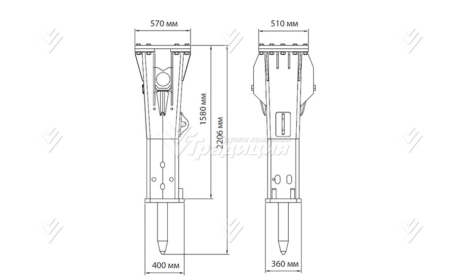 Гидромолот HammerMaster HM 140 картинка 645235