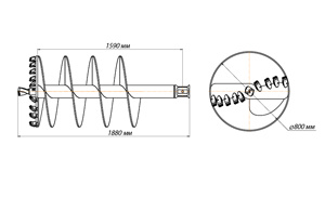 Шнекобур (л) Delta SA6 (кат.I-II), D-800