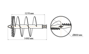 Шнекобур Impulse ШБЛА-S5 (кат.1-4) D-800