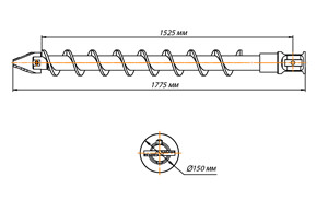 Шнекобур Impulse ШБЛА-S6 (кат.1-4) D-150