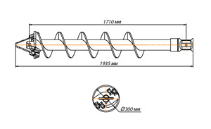 Шнекобур Impulse ШБЛА-S6 (кат.1-4) D-300