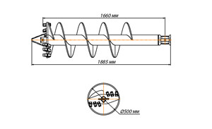 Шнекобур Impulse ШБЛА-S6 (кат.1-4) D-500