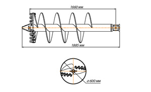 Шнекобур Impulse ШБЛА-S6 (кат.1-4) D-600